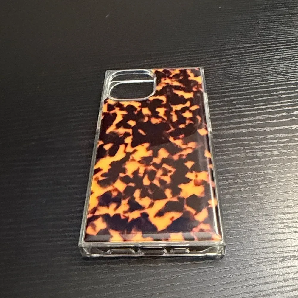 Flaunt Square Tortoise Shell iPhone Case, iPhone 15